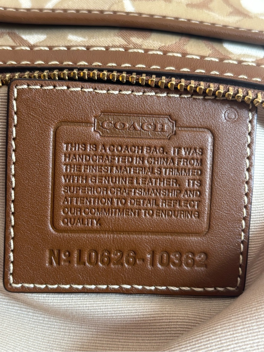 Coach Signature Canvas Crossbody Bag in Beige - Picture 8 of 13